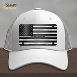 American Flag Corrections Novelty License Plate Hat Mesh / White