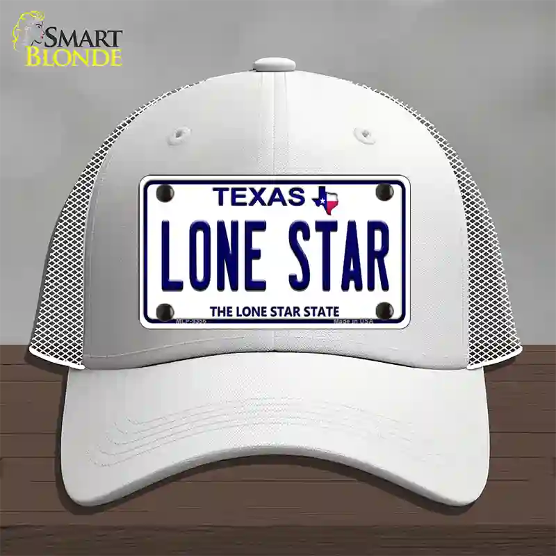 Lone Star Texas Novelty License Plate Hat Mesh / White