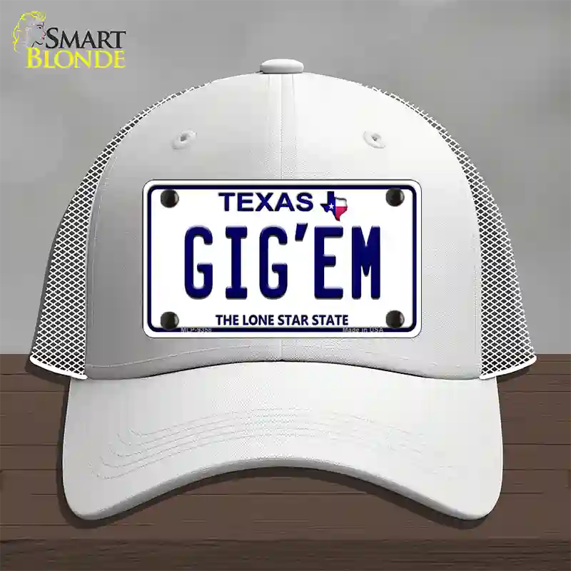 Gigem Texas Novelty License Plate Hat Mesh / White