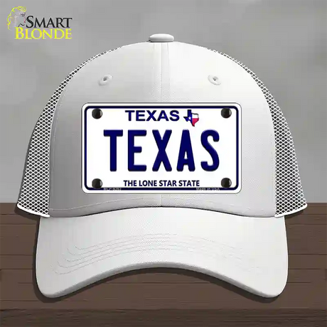 Texas Novelty License Plate Hat Mesh / White