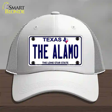 Alamo Texas Novelty License Plate Hat Mesh / White