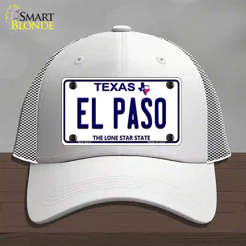 El Paso Texas Novelty License Plate Hat Mesh / White