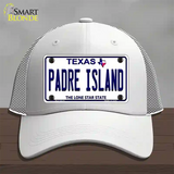 Padre Island Texas Novelty License Plate Hat Mesh / White