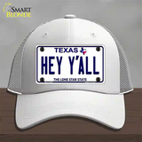 Hey Yall Texas Novelty License Plate Hat Mesh / White