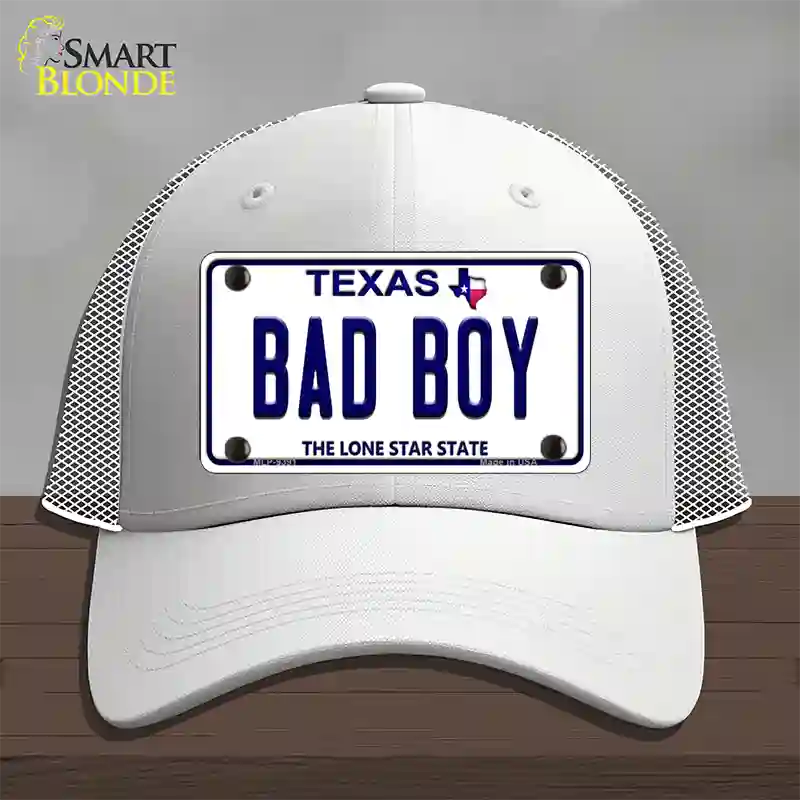 Bad Boy Texas Novelty License Plate Hat Mesh / White