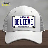 Believe Texas Novelty License Plate Hat Mesh / White