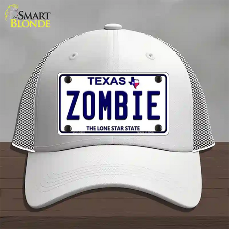 Zombie Texas Novelty License Plate Hat Mesh / White