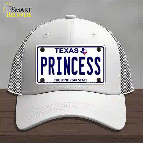 Princess Texas Novelty License Plate Hat Mesh / White