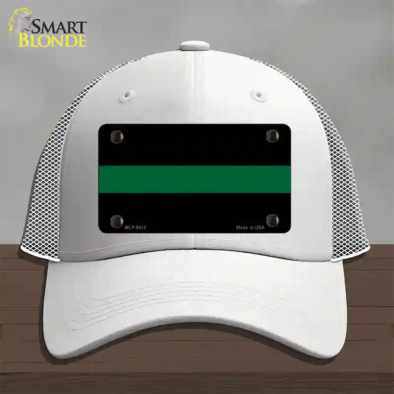 Thin Green Line Novelty License Plate Hat Mesh / White