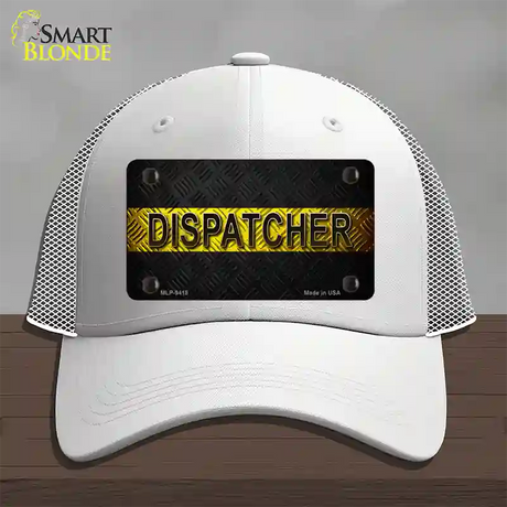 Dispatcher Novelty License Plate Hat Mesh / White