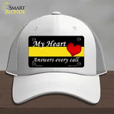 My Heart Answers Every Call Novelty License Plate Hat Mesh / White