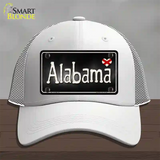 Alabama Flag Script Novelty License Plate Hat Mesh / White