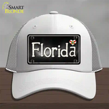 Florida Flag Script Novelty License Plate Hat Mesh / White