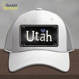 Utah Flag Script Novelty License Plate Hat Mesh / White