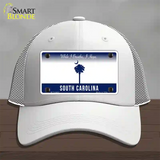 South Carolina I Breathe Blank Novelty License Plate Hat Mesh / White