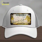 Nebraska Gov Rusty Blank Novelty License Plate Hat Mesh / White