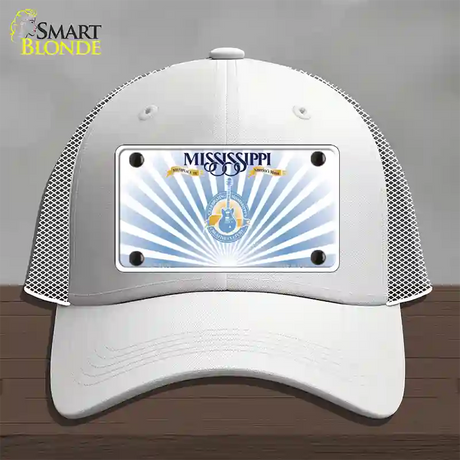 Mississippi Creative Culture Blank Novelty License Plate Hat Mesh / White