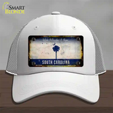 South Carolina I Breathe Rusty Blank Novelty License Plate Hat Mesh / White