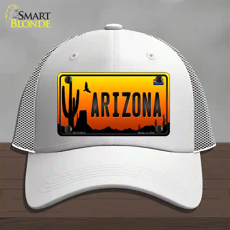 Arizona Scenic Novelty License Plate Hat Mesh / White