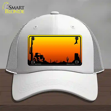 Jeep Blank Scenic Novelty License Plate Hat Mesh / White