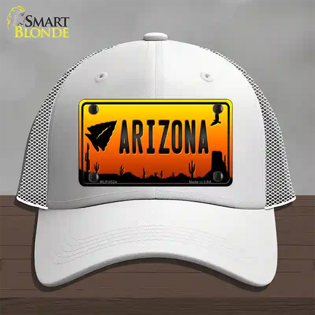 Arrowhead Arizona Scenic Novelty License Plate Hat Mesh / White