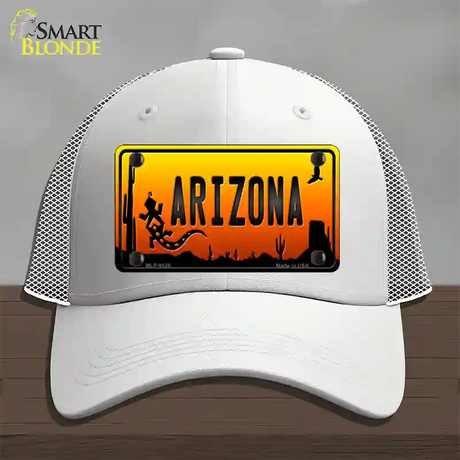 Lizard Arizona Scenic Novelty License Plate Hat Mesh / White