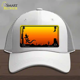 Lizard Blank Scenic Novelty License Plate Hat Mesh / White