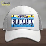 Black Jack Nevada Novelty License Plate Hat Mesh / White