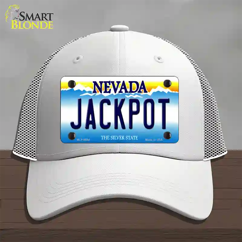 Jack Pot Nevada Novelty License Plate Hat Mesh / White