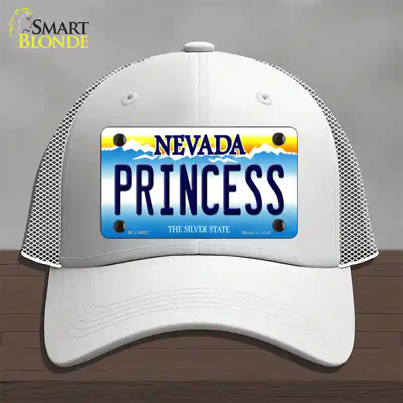 Princess Nevada Novelty License Plate Hat Mesh / White