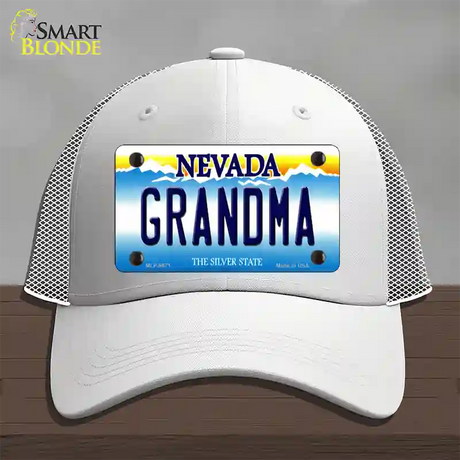 Grandma Nevada Novelty License Plate Hat Mesh / White