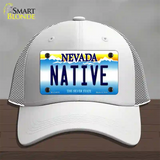 Native Nevada Novelty License Plate Hat Mesh / White