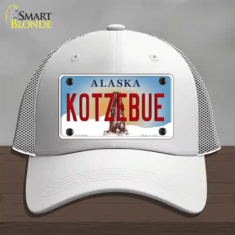 Kotzebue Alaska State Novelty License Plate Hat Mesh / White