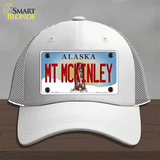 Mt McKinley Alaska State Novelty License Plate Hat Mesh / White