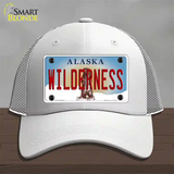 Wilderness Alaska State Novelty License Plate Hat Mesh / White