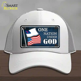 One Nation Under God Flags Novelty License Plate Hat Mesh / White