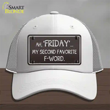 Friday Novelty License Plate Hat Mesh / White