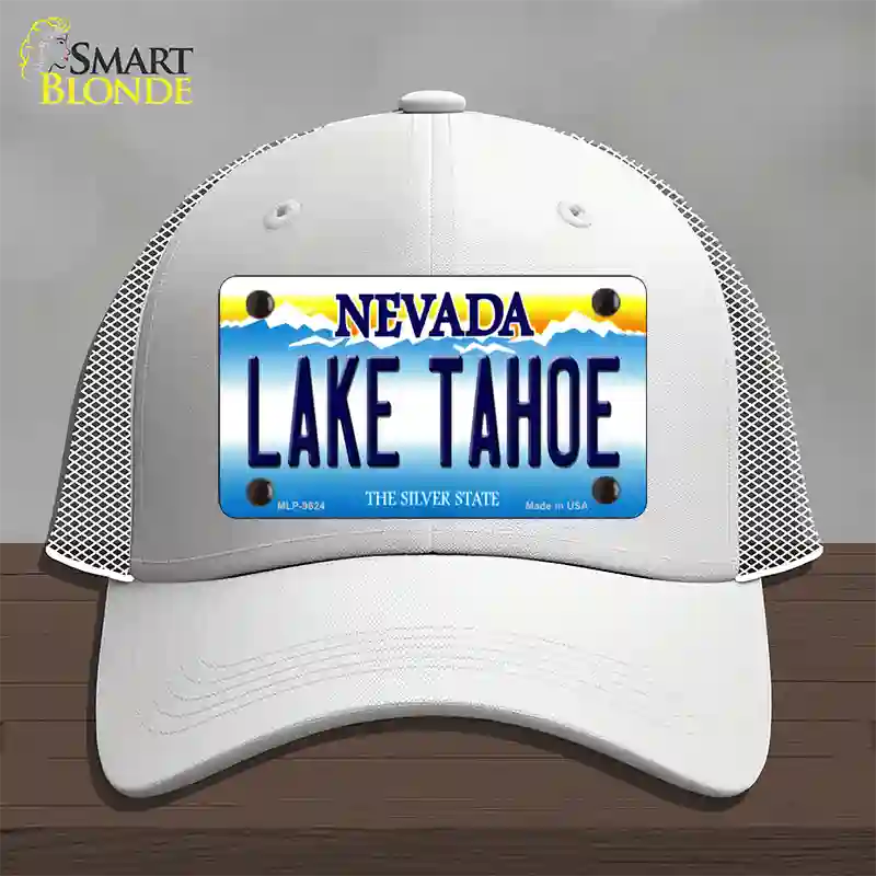 Lake Tahoe Nevada Novelty License Plate Hat Mesh / White