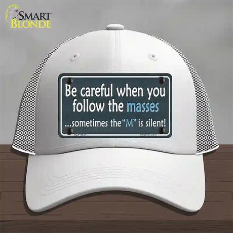 Be Careful Novelty License Plate Hat Mesh / White