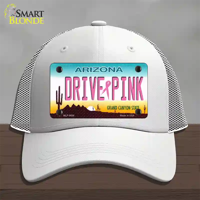 Drive Pink Arizona Novelty License Plate Hat Mesh / White