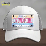 Drive Pink Alabama Novelty License Plate Hat Mesh / White