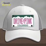 Drive Pink Colorado Novelty License Plate Hat Mesh / White