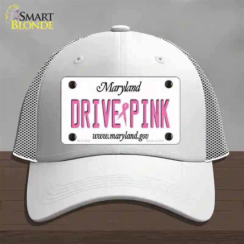 Drive Pink Maryland Novelty License Plate Hat Mesh / White