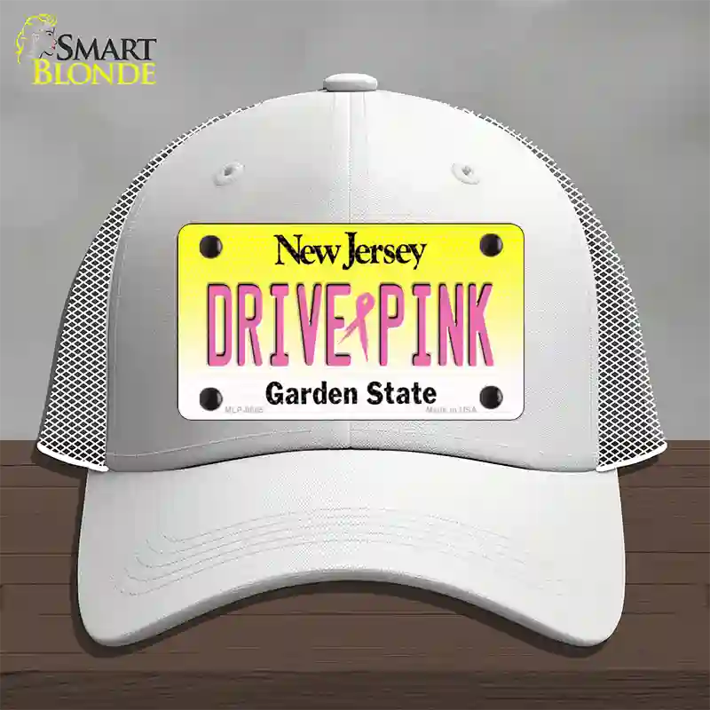 Drive Pink New Jersey Novelty License Plate Hat Mesh / White