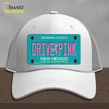 Drive Pink New Mexico Novelty License Plate Hat Mesh / White