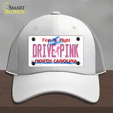 Drive Pink North Carolina Novelty License Plate Hat Mesh / White