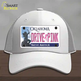 Drive Pink Oklahoma Novelty License Plate Hat Mesh / White