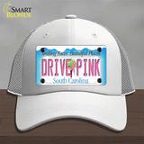 Drive Pink South Carolina Novelty License Plate Hat Mesh / White