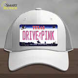 Drive Pink Texas Novelty License Plate Hat Mesh / White