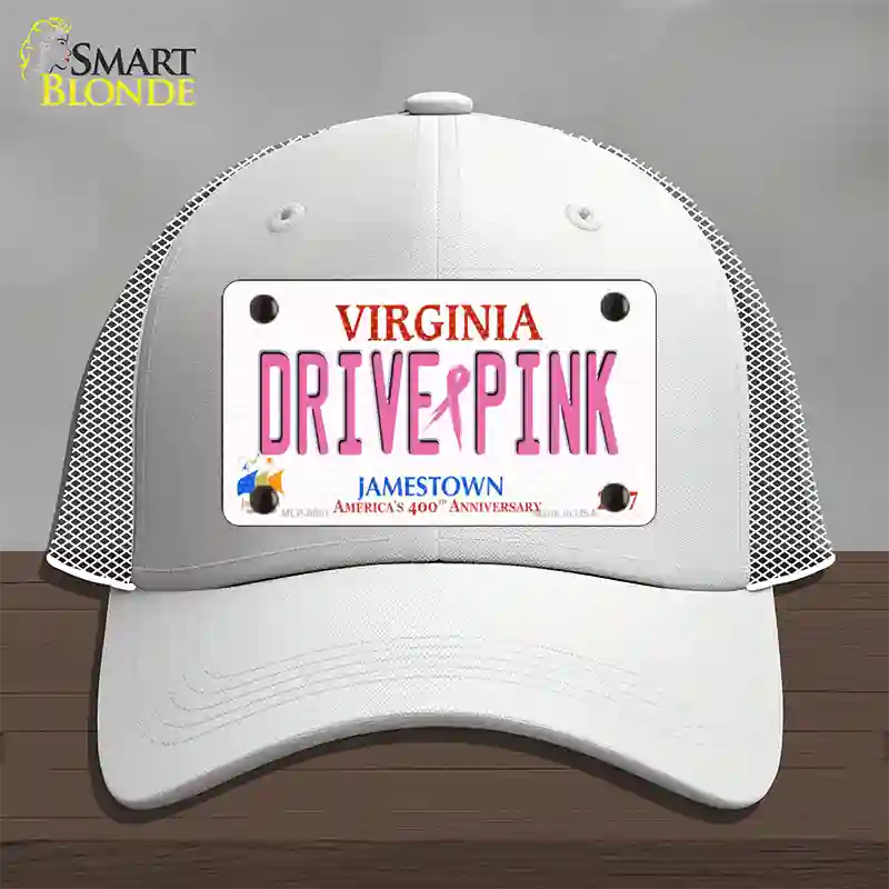 Drive Pink Virginia Novelty License Plate Hat Mesh / White